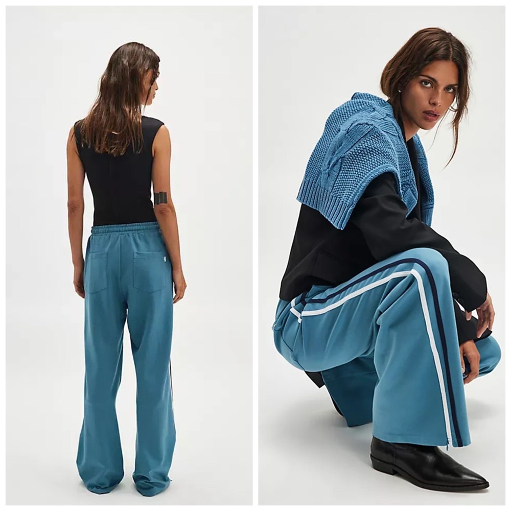 Free People The Upside Fortuna Roma Pant XL Lagoon‎ Blue Sweats